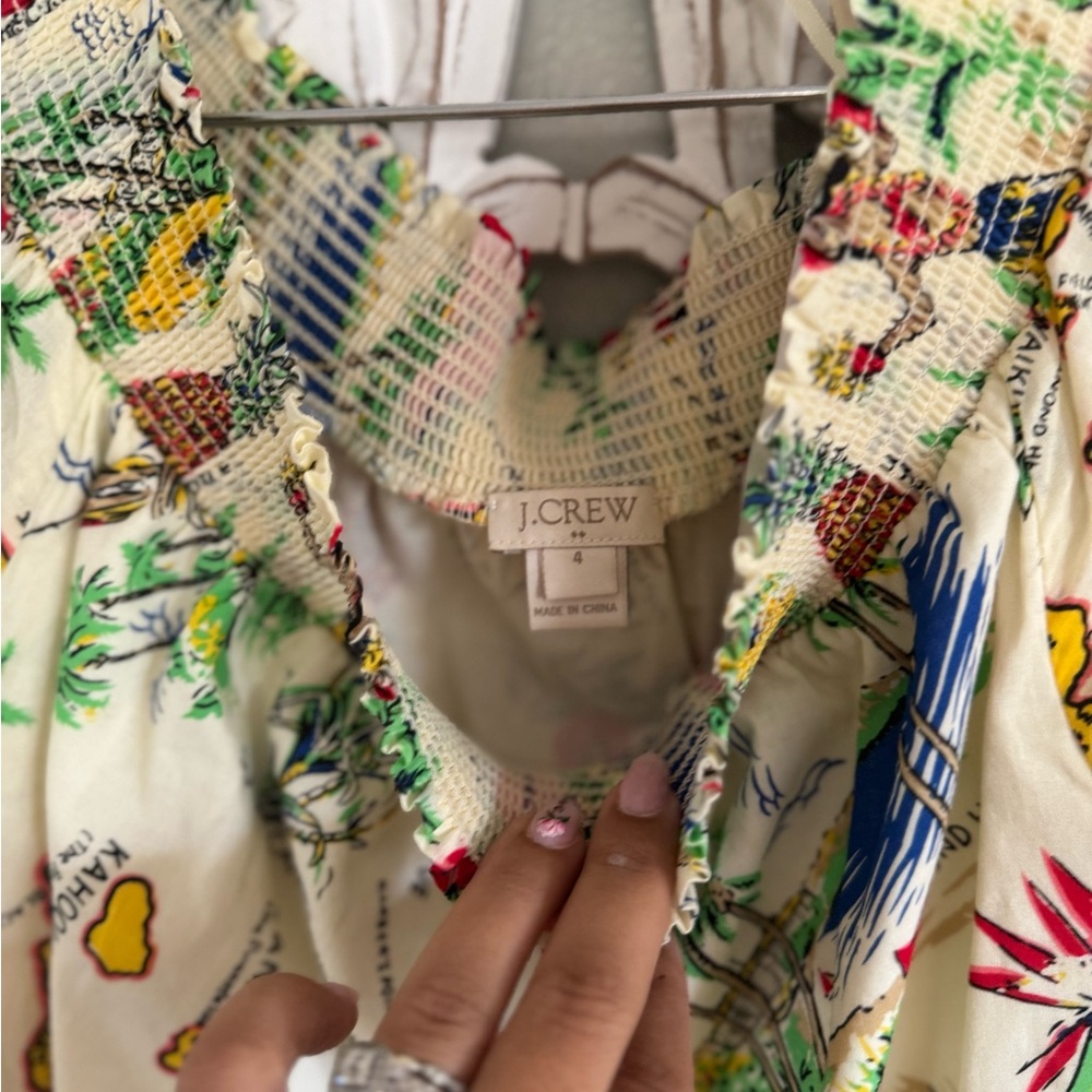 NWOT BLOGGERS FAVE J. Crew Off-Shoulder Floral Mini Dress - Picture 3 of 6